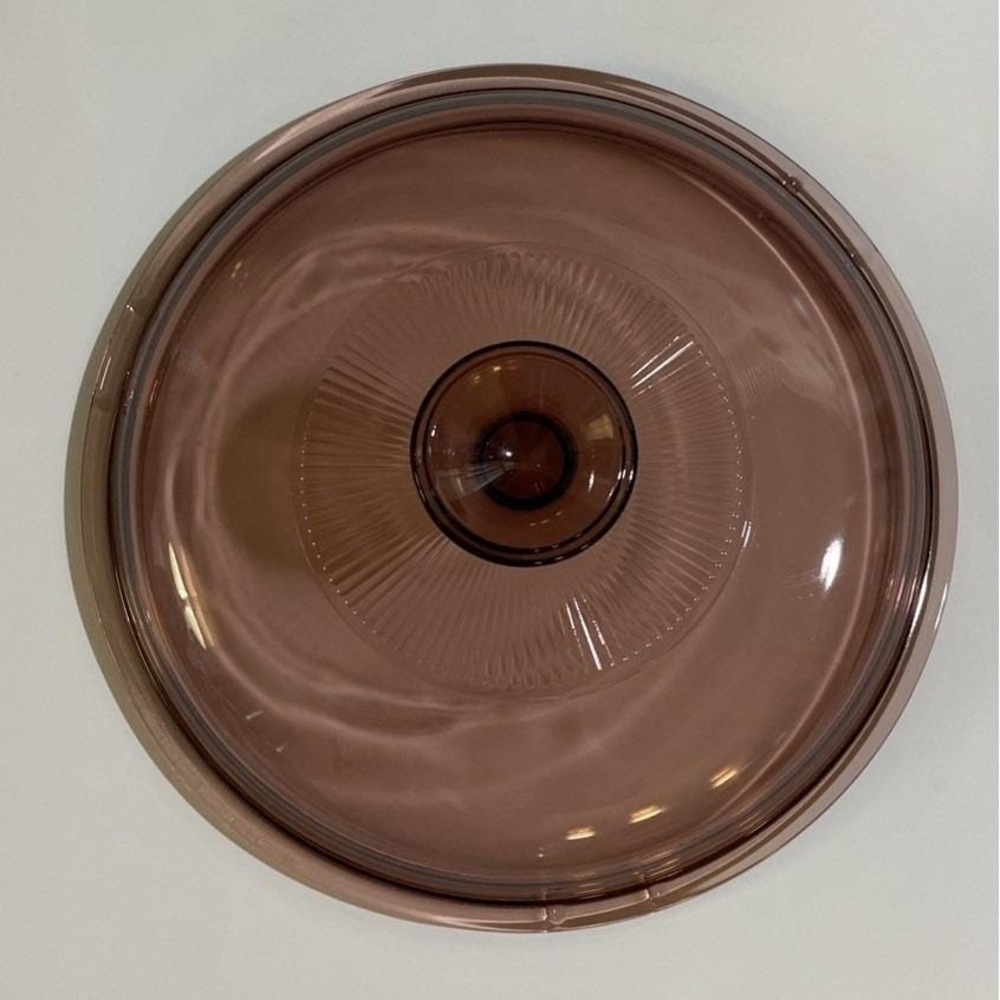 Vintage Pyrex Cranberry Glass Lid V2 5C Diameter 8.5" Cookware Replacement